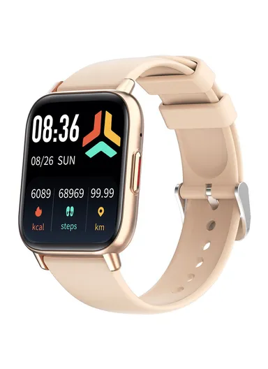 1.85-Inch Ultra-Thin Smart Watch Bluetooth-compatible Calling Sleep Heart Rate Health Monitoring Sport Watch DM80 - Gold