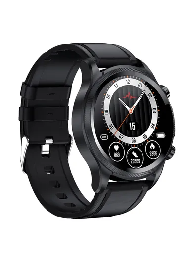 1.39-Inch Smart Watch IP68 Waterproof Sports Bracelet ECG+PPG Health Watch with Body Temperature &amp; Blood Oxygen Monitoring E400 - Black