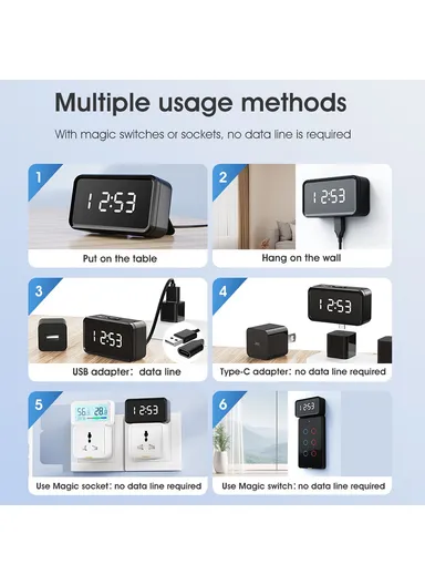 Smart Home Universal Remote Control WiFi, Bluetooth-compatible Infrared Remote Controller with Time Display MG-YKQ100 