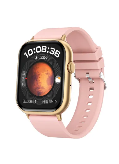 2.01-Inch Smart Watch 24-Hour Heart Rate Monitor Fitness Tracker Wristwatch G44 - Pink