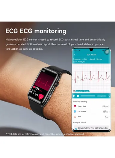 1.57-Inch Sports Wristband ECG Heart Rate Monitor Bluetooth-compatible Calling Smart Bracelet GE50 - Pink