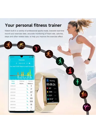 1.57-Inch Sports Wristband ECG Heart Rate Monitor Bluetooth-compatible Calling Smart Bracelet GE50 - Pink
