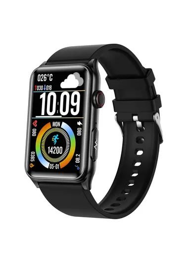 1.57-Inch Sports Wristband ECG Heart Rate Monitor Bluetooth-compatible Calling Smart Bracelet GE50 - Black