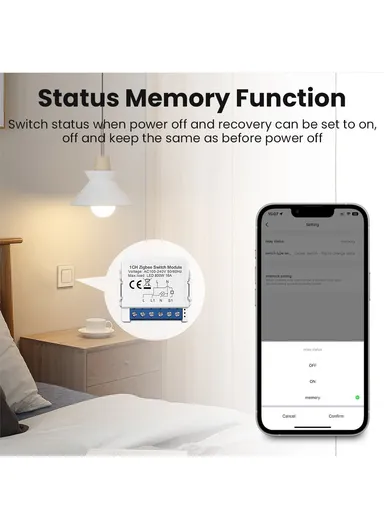 1 Gang Zigbee 2-Way Switch Module Tuya Mini Remote Control Smart Circuit Breaker ZWSM16 - 1 Channel