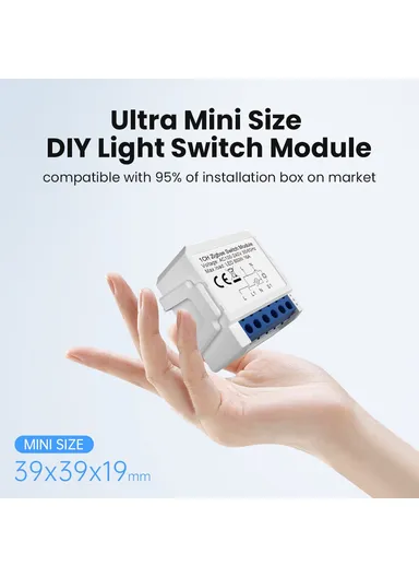 1 Gang Zigbee 2-Way Switch Module Tuya Mini Remote Control Smart Circuit Breaker ZWSM16 - 1 Channel