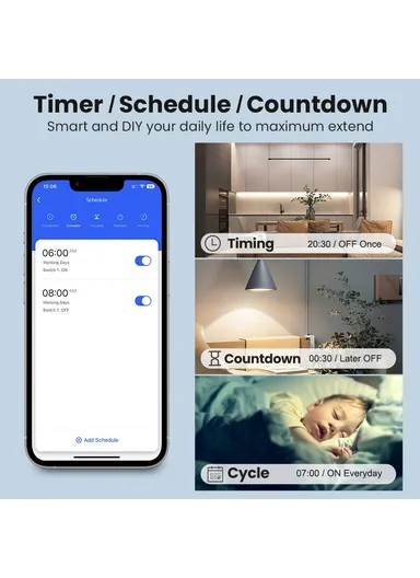3 Gang Zigbee 2-Way Switch Module Tuya Mini Remote Control Smart Circuit Breaker ZWSM16 - 3 Channels