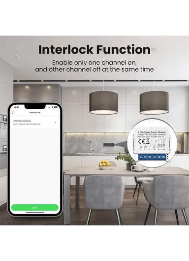 3 Gang Zigbee 2-Way Switch Module Tuya Mini Remote Control Smart Circuit Breaker ZWSM16 - 3 Channels