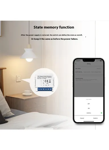 1 Gang Zigbee 3.0 Smart Circuit Breaker Tuya Switch Module Single Live Wire Control LZWSM16 - 1 Channel