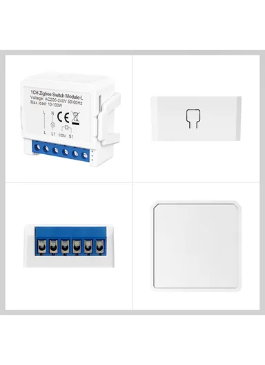 1 Gang Zigbee 3.0 Smart Circuit Breaker Tuya Switch Module Single Live Wire Control LZWSM16 - 1 Channel