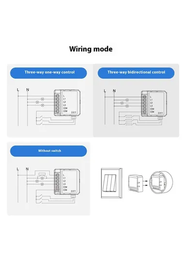 3 Gang Zigbee 3.0 Smart Circuit Breaker Tuya Switch Module Single Live Wire Control LZWSM16 - 3 Channel