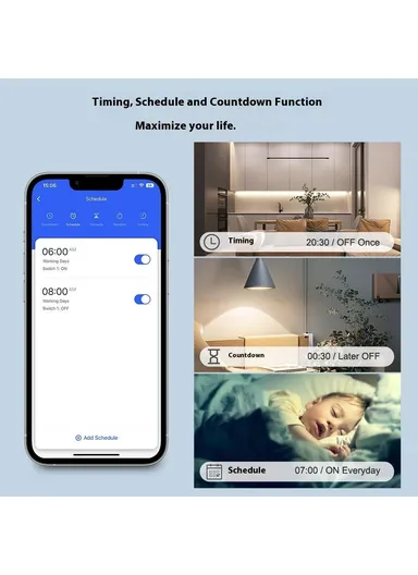 2 Gang Zigbee 3.0 Smart Circuit Breaker Tuya Switch Module Single Live Wire Control LZWSM16 - 2 Channel