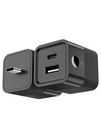 Wireless WiFi Type-C Power Adapter to USB+Type-C Charging Adapter Tuya Smart App Remote Control Switch MG-SPQ100 - Black