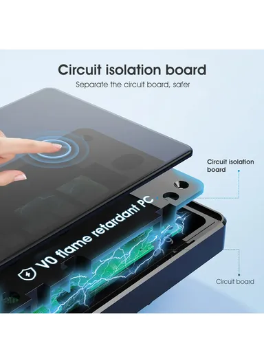 2 Gang WiFi+433 Dual Mode Touch Smart Switch Tuya APP Voice Control Wall Light Switch, EU Plug MG-KG110 - White / 2 Channel