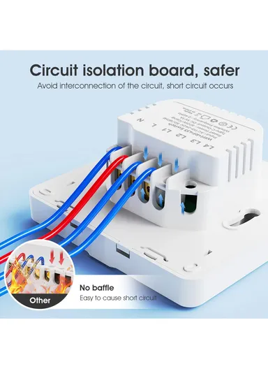 2 Gang WiFi+433 Dual Mode Touch Smart Switch Tuya APP Voice Control Wall Light Switch, EU Plug MG-KG110 - White / 2 Channel