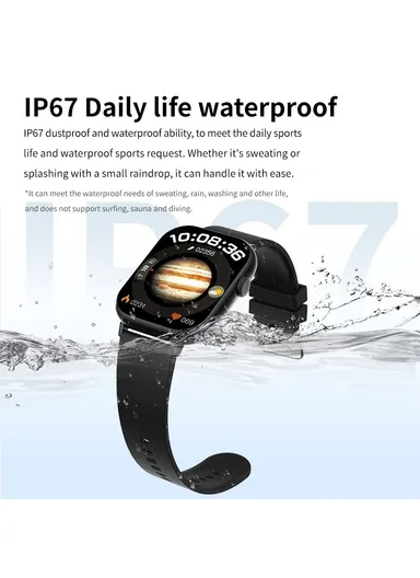 2.01-Inch Smart Watch 24-Hour Heart Rate Monitor Fitness Tracker Wristwatch G44