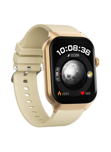 2.01-Inch Smart Watch Bluetooth-compatible Call Health Monitoring Fitness Tracker Wristwatch G43 - Gold