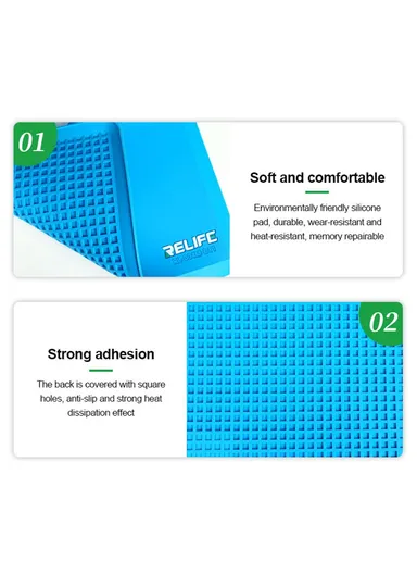 Silicone Microscope Base Pad – High Temp Resistant to 500℃, Anti-Static, Non-Slip Mat with Integrated Storage &amp; Cable Management – Green