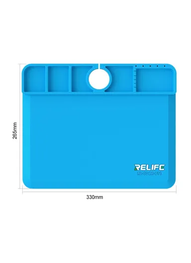 Silicone Microscope Base Pad – High Temp Resistant to 500℃, Anti-Static, Non-Slip Mat with Integrated Storage &amp; Cable Management – Green