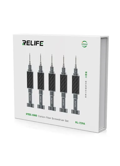 5Pcs Magnetic Carbon Fiber Screwdriver Set, S2 Alloy Steel Bits, Anti-Rust, Ergonomic Grip &amp; Precision Repair Tool Kit