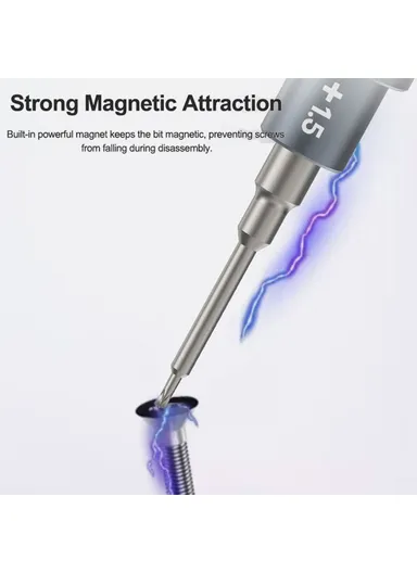 5Pcs Magnetic Carbon Fiber Screwdriver Set, S2 Alloy Steel Bits, Anti-Rust, Ergonomic Grip &amp; Precision Repair Tool Kit