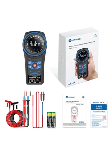 Rotary Digital Multimeter – Auto-Ranging Handheld Tester for AC/DC Voltage, Resistance &amp; Continuity with Beeper, Dual-Direction Dial, Compact &amp; Portable Design