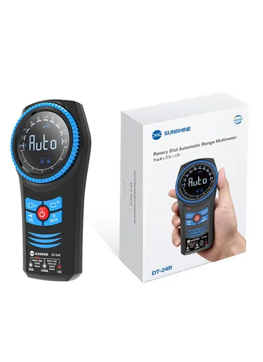 Rotary Digital Multimeter – Auto-Ranging Handheld Tester for AC/DC Voltage, Resistance &amp; Continuity with Beeper, Dual-Direction Dial, Compact &amp; Portable Design