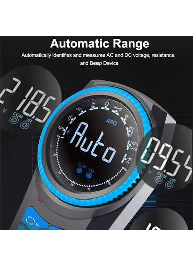 Rotary Digital Multimeter – Auto-Ranging Handheld Tester for AC/DC Voltage, Resistance &amp; Continuity with Beeper, Dual-Direction Dial, Compact &amp; Portable Design