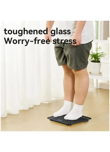 155kg Tempered Glass LED Display Digital Scale High Precision Body Weight Scale MG10 (L28 x W28 x H2)cm
