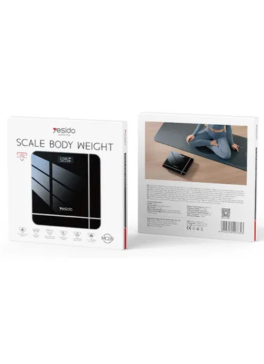 155kg Tempered Glass LED Display Digital Scale High Precision Body Weight Scale MG10 (L28 x W28 x H2)cm