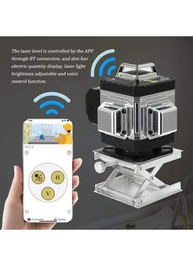 16 Lines Laser Level Green Laser Level, 3-degree Self Leveling Tool with Horizontal and Vertical Oblique Line (L13.5 x W10.5 x H12.6)cm 