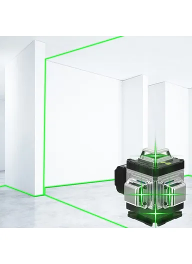 16 Lines Laser Level Green Laser Level, 3-degree Self Leveling Tool with Horizontal and Vertical Oblique Line (L13.5 x W10.5 x H12.6)cm 