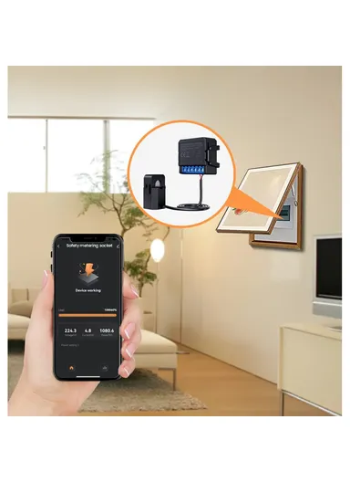 2 Channels Tuya Smart WiFi Energy Monitor 80A Current Meter Real Time Power Consumption Tracker WPM16-2 (L3.8 x W3.8 x H2.5)cm