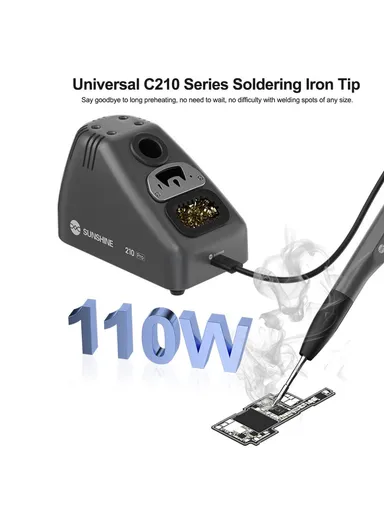 Smart Portable Soldering Iron Station Temperature Control Phone PCB Repair 210 Pro (L13 x W7 x H8.5)cm - EU Plug