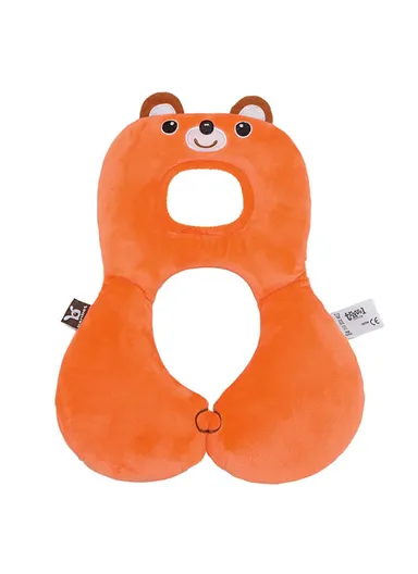 Cute Cartoon Animal Baby Polyester Pillow U-shaped Infant Stroller Anti-bias Neck Pillow - Bear