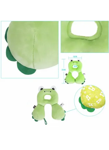 Cute Cartoon Animal Baby Polyester Pillow U-shaped Infant Stroller Anti-bias Neck Pillow - Bear
