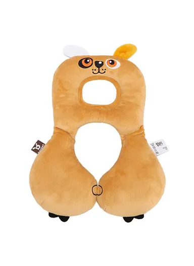 Cute Cartoon Animal Baby Polyester Pillow U-shaped Infant Stroller Anti-bias Neck Pillow - Dog