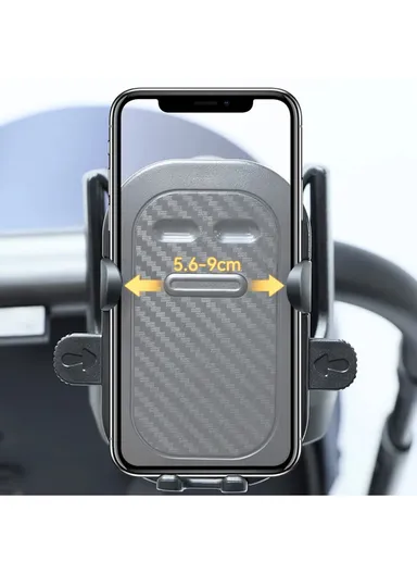 2-in-1 Baby Stroller Cup Drinks Holder with Phone Holder, Universal Cup Phone Holder Stroller, Bike, Wheelchair - Black