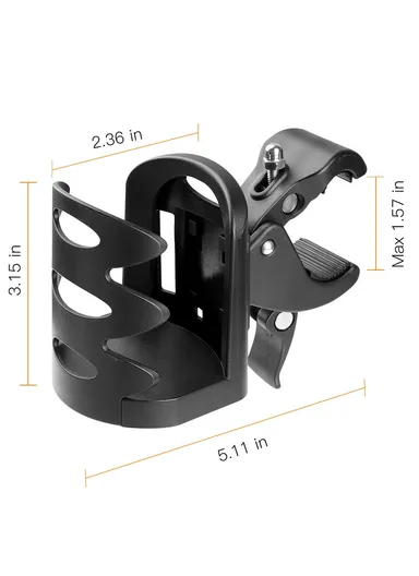 Pram Stroller Pushchair Cup Holder, Stroller Cup Holder Drink Infant Bottle Cup Rack Organizer GB067 (L13 x H8)cm