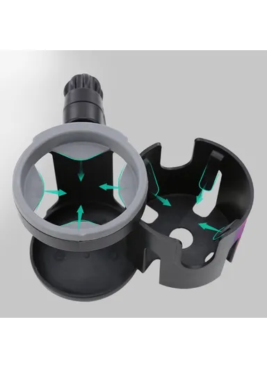 Baby Stroller ABS Dual Cup Bracket Infant Milk Bottle Holder J25-1882-1 (L17 x W9.5 x H12)cm