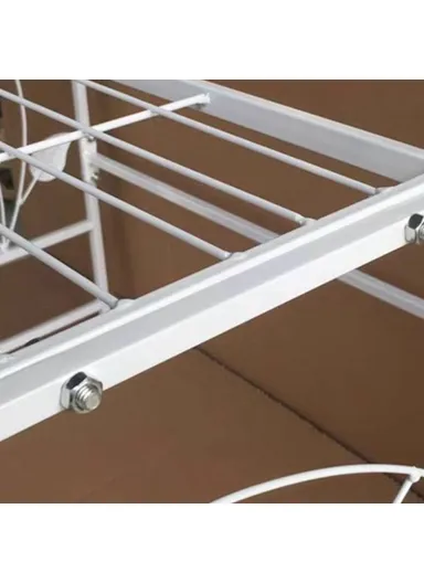 3 Tiers Iron Flower Pot Shelf Plant Organizer Stand Balcony Garden Patio JTHJ01 (L80 x W40 x H44)cm - White