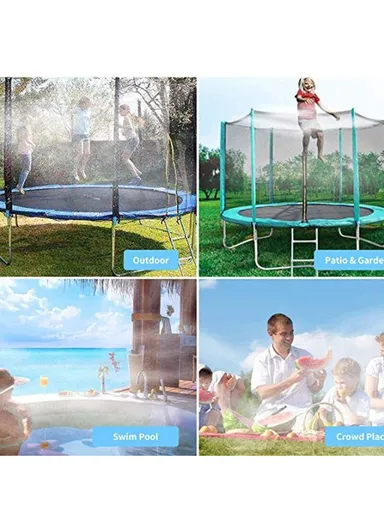 15m Kids Water Toy Trampoline Sprinkler Fun Summer Outdoor Water Park Sprinkler - Orange