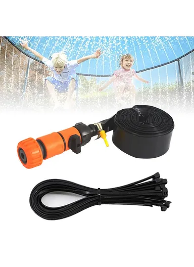 10m Kids Water Toy Trampoline Sprinkler Fun Summer Outdoor Water Park Sprinkler - Orange