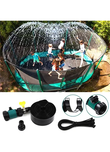 8m Kids Water Toy Trampoline Sprinkler Fun Summer Outdoor Water Park Sprinkler - Orange