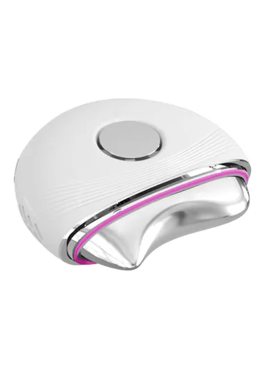 Hot Cold Microcurrent Face Neck, Beauty Instrument Vibration Massage LED Red Blue Light Scraping Device GS02 - White