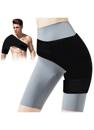 Hot Cold Compress Therapy Pack Flexible Large Gel Ice Pack Wrap for Knee Hip Surgery Back Pain Shoulder H08206 (L100 x W30)cm - Black