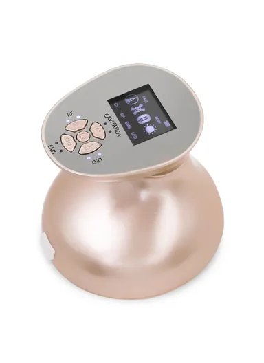 3D RF Ultrasonic Body Slimming Device, Portable Electric Massager with CV Fat Reduction, LED Lights Therapy BP-1806 - Champagne Gold