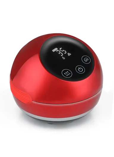 Rechargeable Electric Vibration Face Massager, Multi-Use Gua Sha Tools Face Lift Tightening Device Cupping Therapy Machine GS01 - Red