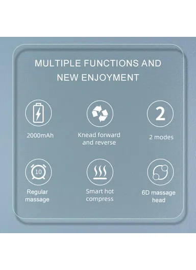 2000mAh Rechargeable Wireless Back Massager Neck Massager with Heat Muscle Pain Relief ST-1207 (L34.5 x W11.5 x H18)cm