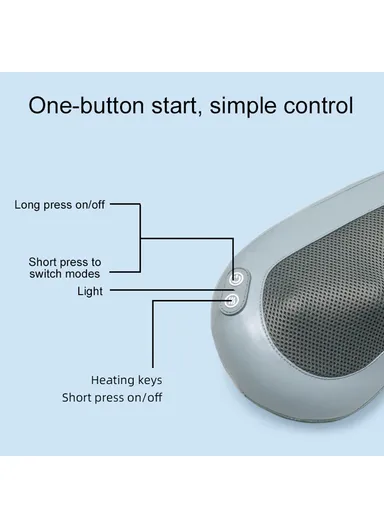 2000mAh Rechargeable Wireless Back Massager Neck Massager with Heat Muscle Pain Relief ST-1207 (L34.5 x W11.5 x H18)cm