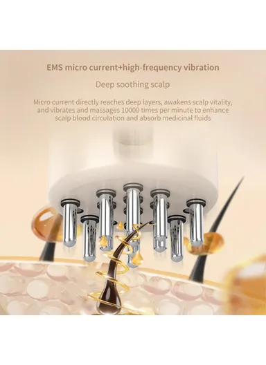 15ml Electric Fluid Guide Comb Red Light Care Scalp Massager Applicator 2327 